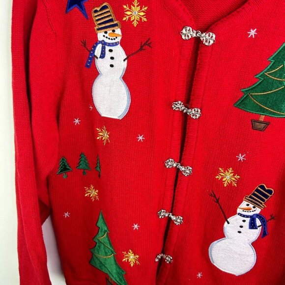 Vintage Krystal-Kobe red ugly christmas sweater size medium - Picture 4 of 12